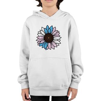 Trans Transgender Sunflower Pride Flag Lgbtq Cool Lgbt Gift Youth Hoodie | Mazezy