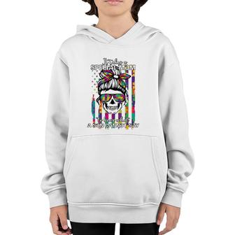 Tt Takes A Special Mom To Hear What A Son Cannot Say Skull Youth Hoodie | Mazezy