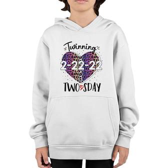 Twinning Twosday Tuesday February 22Nd 2022 Twinning Twosday Youth Hoodie | Mazezy