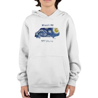 Van Life Where I Go My Van Go Youth Hoodie | Mazezy