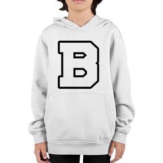 Varsity Letterman B High School Or College Youth Hoodie | Mazezy