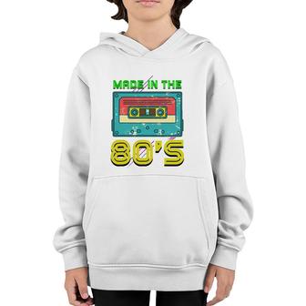 Vintage Music Cassette Eighties Costume Made In The 80S Youth Hoodie | Mazezy