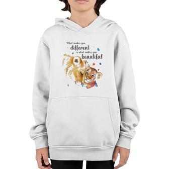 What Makes You Different Lion Mom Autism Child Awareness Youth Hoodie | Mazezy