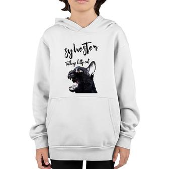 Womens Sylvester Talking Kitty Cat Youth Hoodie | Mazezy