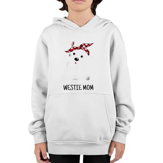 Womens Westie Mom West Highland White Terrier Dog Lovers Gift V-Neck Youth Hoodie | Mazezy