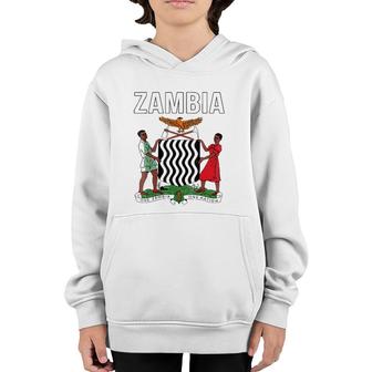Zambia Coat Of Arms Youth Hoodie | Mazezy