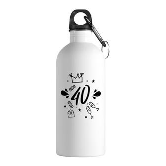 40 Happy 40Th Birthday Party Cheer Gift Stainless Steel Water Bottle - Seseable