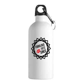 50Th Birthday Gift Happy Birthday Fabulous Since 1972 Stainless Steel Water Bottle | Seseable CA