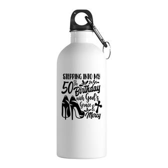 50Th Birthday Gift Stepping Into My 50Th Birthday Stainless Steel Water Bottle | Seseable CA
