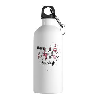 Happy 40Th Birthday Party Cute Funny Gifts Stainless Steel Water Bottle | Seseable CA