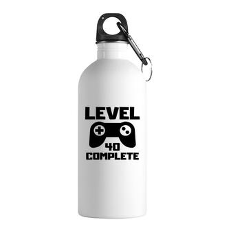 Level 40 Complete Happy 40Th Birthday Gift Idea Stainless Steel Water Bottle | Seseable CA