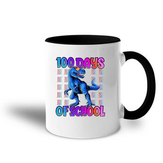 100 Days Of School Rex 100 Days Smarter 100Th Day Accent Mug | Mazezy