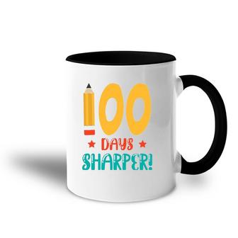 100 Days Sharper Funny Student Gift 100 Days Of School Accent Mug | Mazezy
