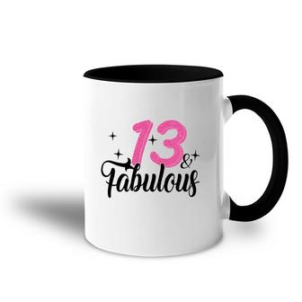 13Th Birthday Pink 13 And Fabulous Glitter Accent Mug - Seseable