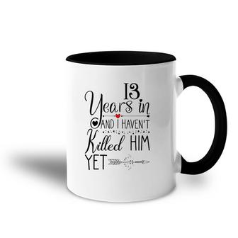 13Th Wedding Anniversary Gift For Her 13 Years Of Marriage Tank Top Accent Mug | Mazezy