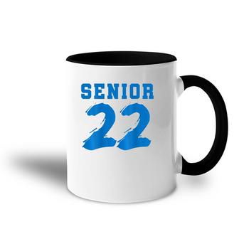 2022 Graduating Class Jersey Style Senior 22 Ver2 Accent Mug | Mazezy