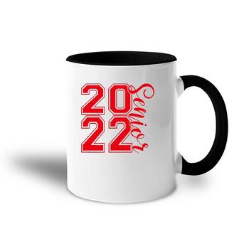 2022 Senior High School College Graduate Student Red Accent Mug | Mazezy