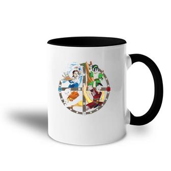 4 Benders Into 4 Quadrants Of A Circle Accent Mug | Mazezy