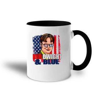 4Th Of July Merica Red - Dwights And Blue American Flag Accent Mug | Mazezy