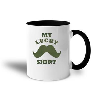 A Hipsters Funny Mens Grooming My Lucky Mustache Accent Mug | Mazezy