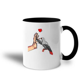 African Grey Parrot Love Funny Womens Accent Mug | Mazezy