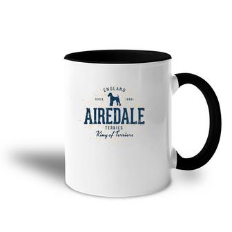 Airedale Terrier Vintage Airedale Accent Mug | Mazezy