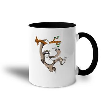 Animal Lover Zoo Keeper Gift Idea Sloth Accent Mug | Mazezy