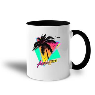 Antigua Tropical Summer Beach Palm Tree Sunset Accent Mug | Mazezy