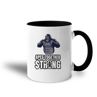 Apes Together Strong Hold Gme Amc Stonks Wsb Tendies Accent Mug | Mazezy