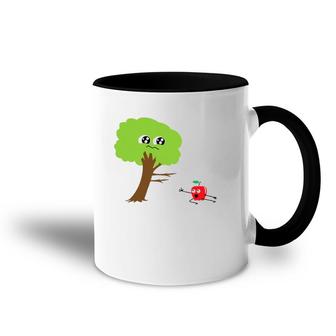 Apple Leaving Tree Funny Little Fruity Gift Accent Mug | Mazezy