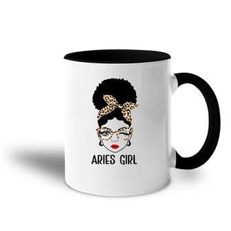 Aries Queen Its My Birthday Leopard Aries Girl Accent Mug - Seseable