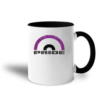 Asexual Pride Lgbt Distressed Rainbow Accent Mug | Mazezy