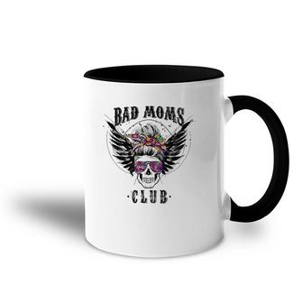 Bad Moms Club Leopard Skull Mom Funny Mom Mother's Day Gifts Accent Mug | Mazezy