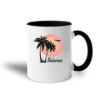Bahamas Souvenir Gift Palm Tree Sun Beach Accent Mug | Mazezy