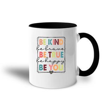 Be Kind Be Brave Be True Be Happy Be You Leopard Heart Accent Mug | Mazezy
