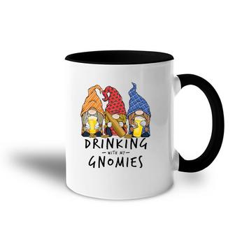 Beer Gnomes Drinking With My Gnomies Beer Drinking Men Women Accent Mug | Mazezy