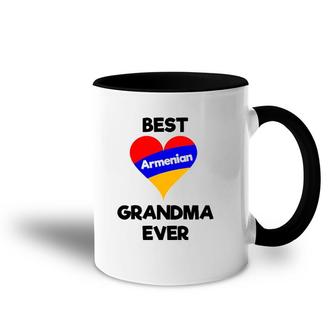 Best Armenian Grandma Ever Armenia Heart Flag Gift Accent Mug | Mazezy