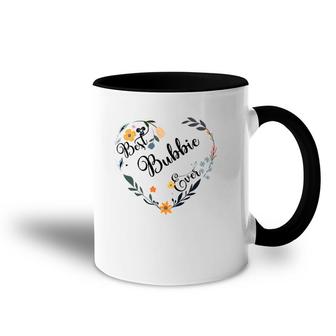 Best Bubbie Ever Heart Flower Blessed Grandma Mother's Day Accent Mug | Mazezy