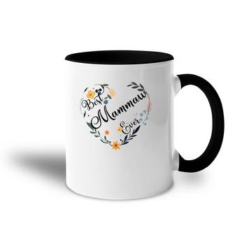 Best Mammaw Ever Heart Flower Blessed Grandma Mother's Day Accent Mug | Mazezy