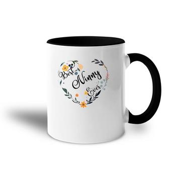 Best Ninny Ever Heart Flower Blessed Grandma Mother's Day Accent Mug | Mazezy
