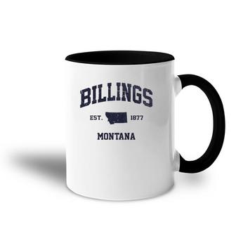 Billings Montana Mt Usa Vintage State Athletic Style Gift Accent Mug | Mazezy