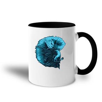 Blue Betta Fish And Siamese Fighting Fish Aquarium Owner Accent Mug | Mazezy