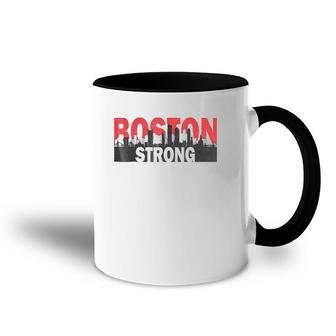 Boston Strong Vintage Boston City Skyline Tee Accent Mug | Mazezy