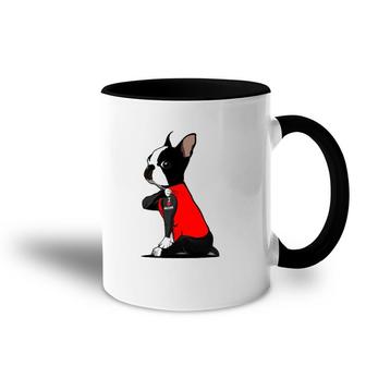 Boston Terrier Tattoos I Love Mom Sitting Gift Mother’S Day Accent Mug | Mazezy