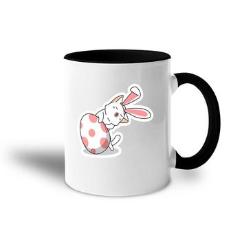 Bunny Cat With Dots Egg Easter Day Cute Cat Gift Accent Mug - Seseable