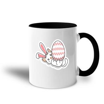 Bunny Cat With Giant Egg Cute Easter Day Gifts Accent Mug - Seseable