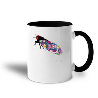 Colorful Bug Cicada Beautiful Entomology Accent Mug | Mazezy