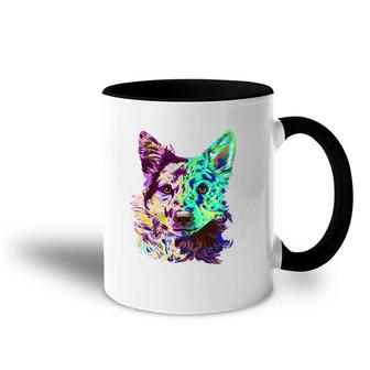 Colourful Splash Dog Mudi Accent Mug | Mazezy