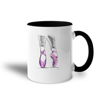 Cool Ballerina Ballet Shoes Toe Dancing Dance Accent Mug | Mazezy