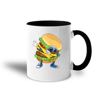 Cool Dabbing Burger Funny Street Dancer Hamburger Lover Gift Raglan Baseball Tee Accent Mug | Mazezy AU